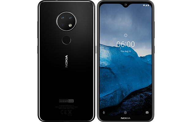 Nokia 6.2 Nokia 6.2 smarttelefon – front og bakside.