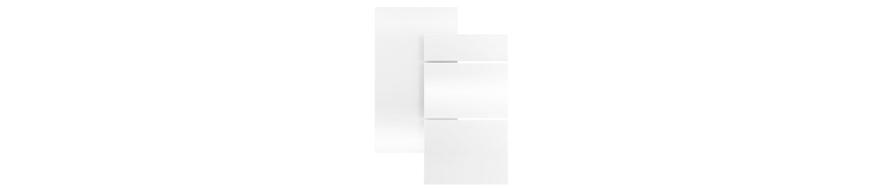 Kjøkkendør fra Epoq i typen Gloss White Hvit høyglanset kjøkkendør fra Epoq i typen Gloss White
