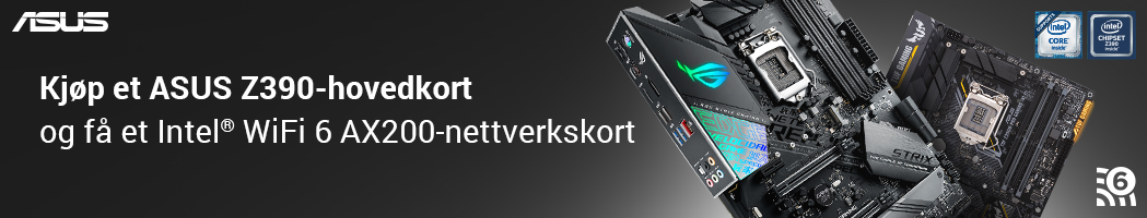 Kjøp et ASUS Z390-hovedkort, få et WiFi 6-nettverkskort med på kjøpet Kjøp et ASUS Z390-hovedkort, få et WiFi 6-nettverkskort med på kjøpet