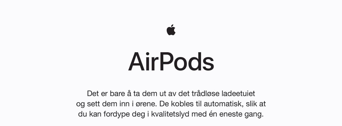 Trådløse AirPods fra Apple