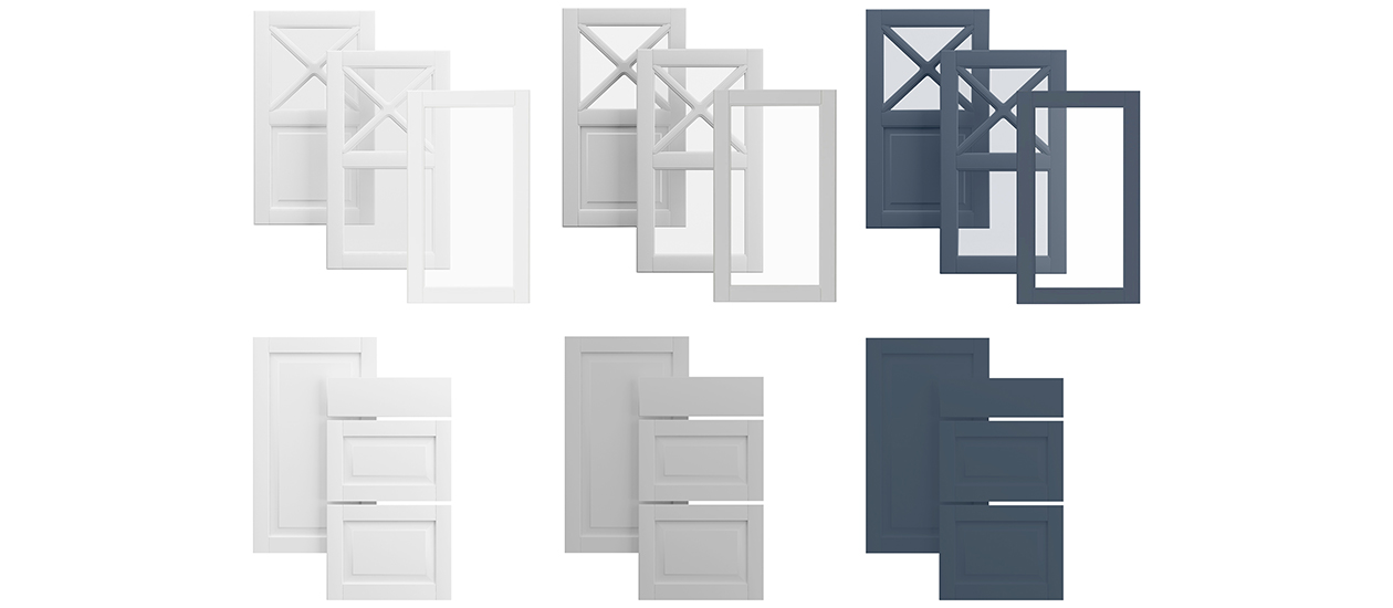 Epoq-front av typen Allmo Offwhite og Allmo Grey Epoq-front av typen Allmo Offwhite og Allmo Grey