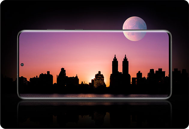 Galaxy S20-serien har et raffinert og minimalistisk design Samsung Galaxy S20 Plus i sort sett skrått fra siden