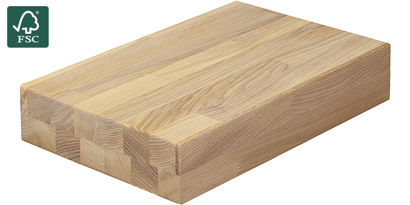 Oak White Waxed 80 mm Benkeplate av heltre ved navn Oak White Waxed 80 mm