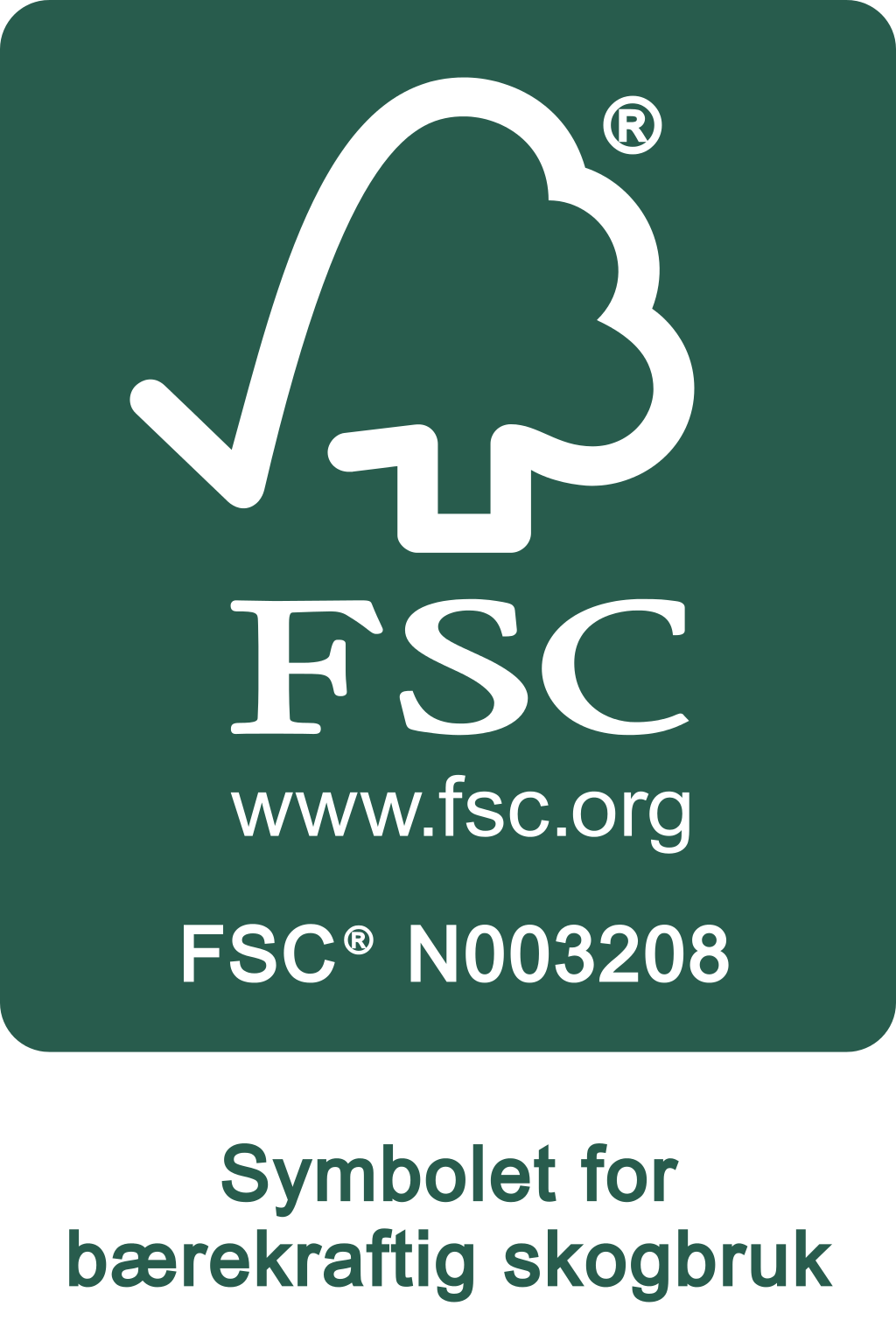 Dette produktet er godkjendt av Forest Stewardship Council (FSC) Logo til Forest Stewardship Council (FSC)