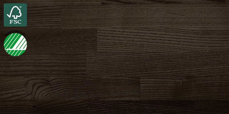 Ash Black Oiled Benkeplate av heltre ved navn Ash Black Oiled