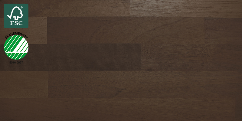 Benkeplate av heltre ved navn European Walnut Antique Oiled