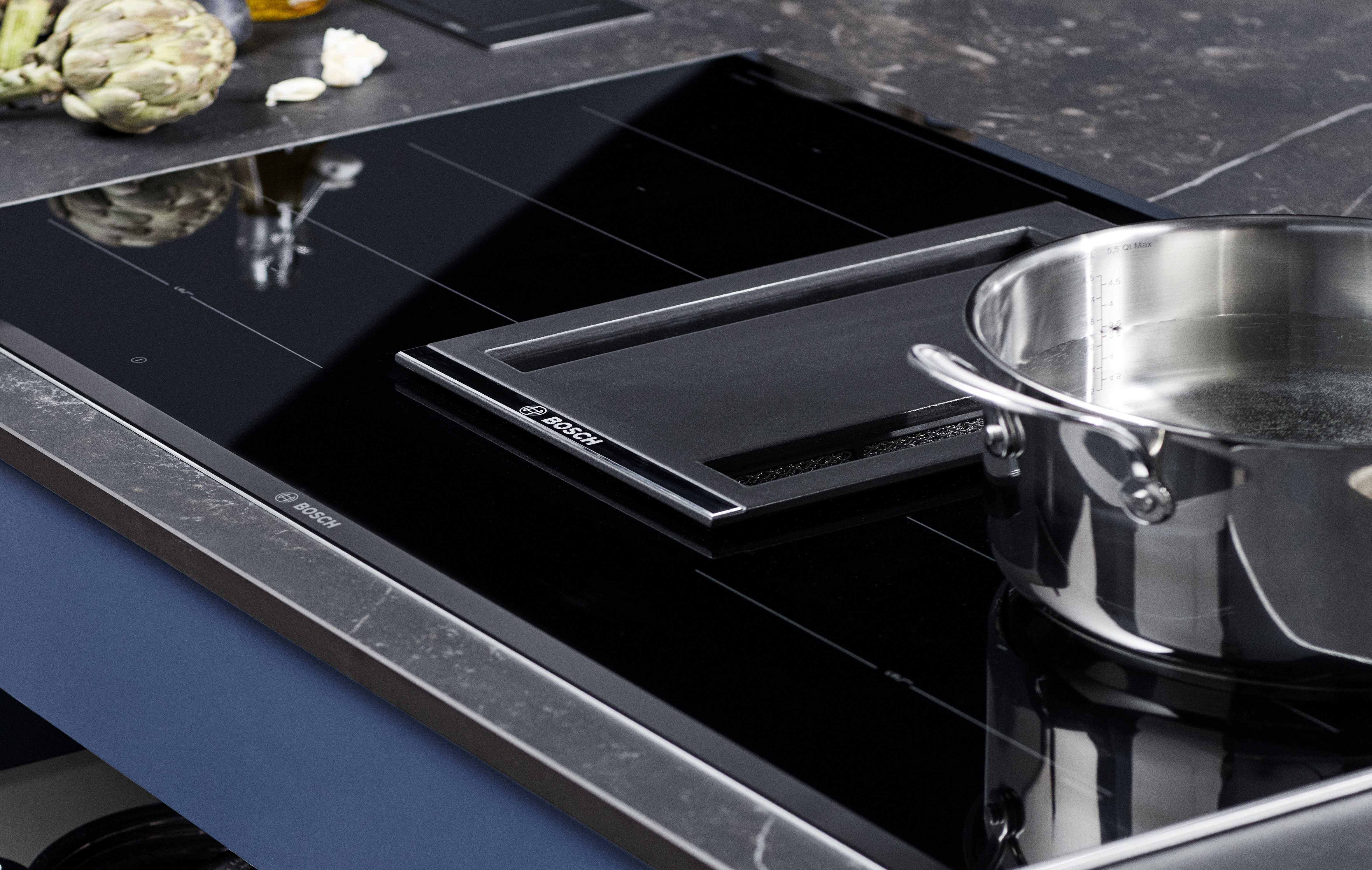 Epoq og Bosch platetopp med integrert ventilator