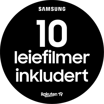 10 UHD-leiefilm fra Rakuten følger med Sort sirkel med teksten 10 leiefilmer inkludert