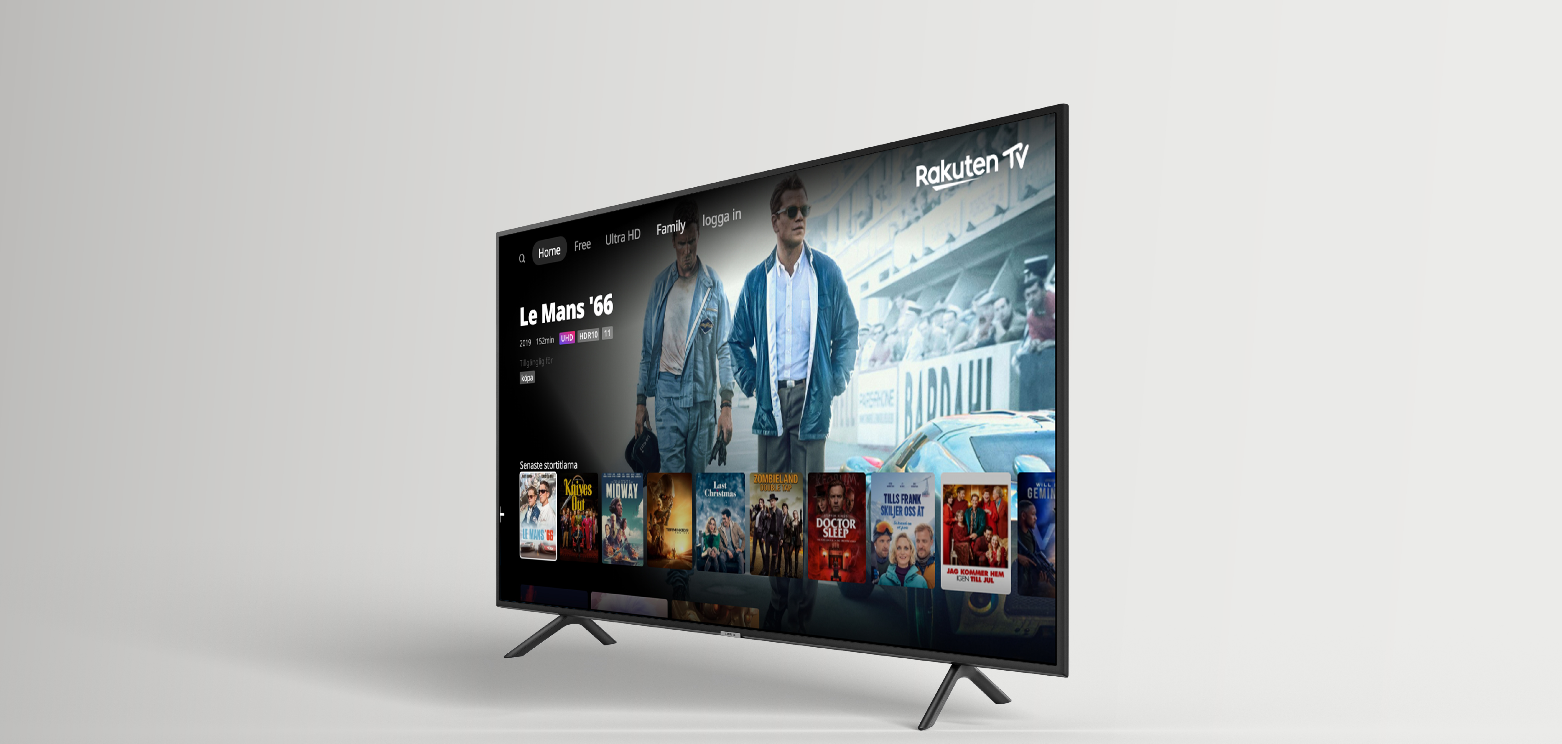 Kjøp en Samsung TV – 10 UHD leiefilmer inkludert! Samsung TV med Rakuten streamingtjeneste