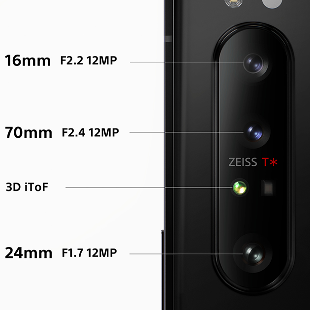 Sony Xperia 1 II har tre kameraer – alle med 12 MP Kameraet i Sony Xperia 1 II