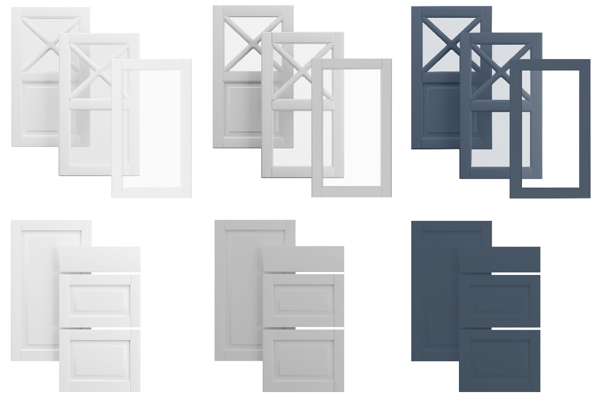 Epoq Heritage fronter Classic White, Blue Grey and Light Grey Epoq Heritage fronter