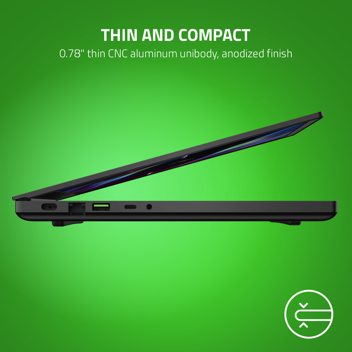 Blade 15 har et aluminiumchassis og er under 2 cm tykk Razer Blade 15 Base er under 2 cm tykk og har et lekkert aluminiumchassis
