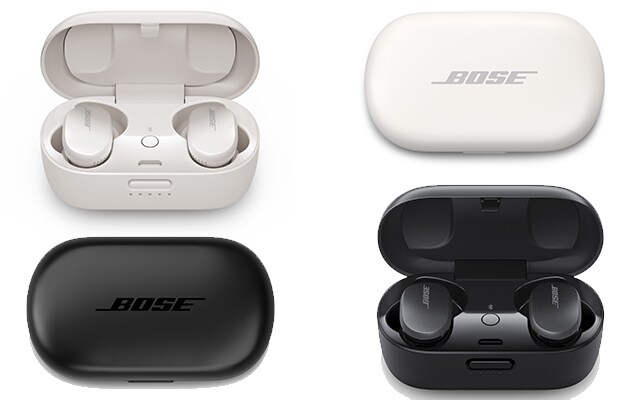  Bose QuietComforts ladeetui I hvit og sort 