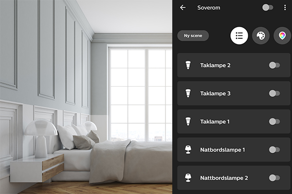 Våkne til dagslys med Philips Hue-pærer width =