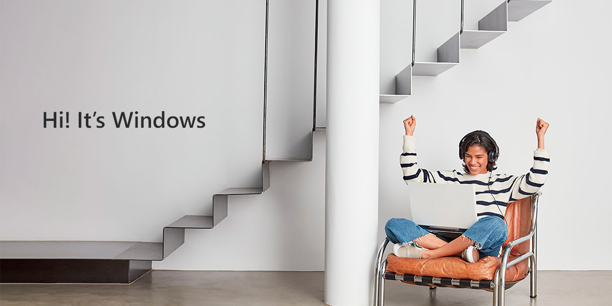 Windows – flere måter å jobbe på Kvinne med PC i fanget
