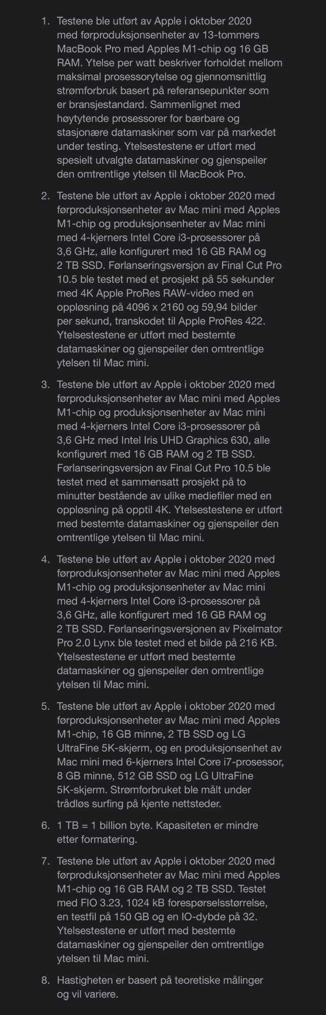 Mac mini med Apple M1-chippen