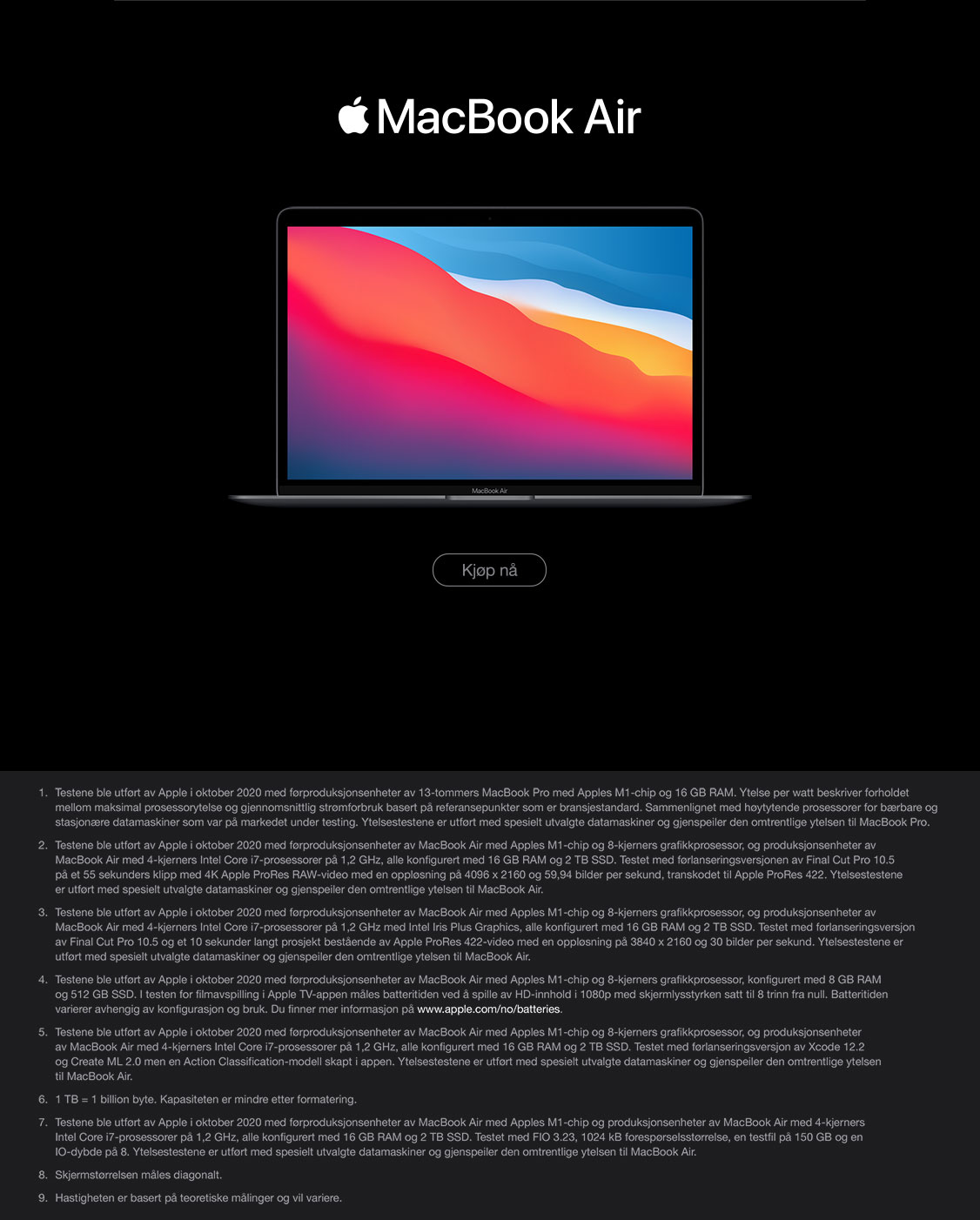 MacBook Air med Apple M1-chippen