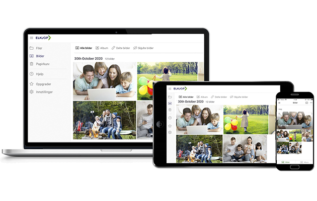 Elkjøp Cloud på ulike enheter