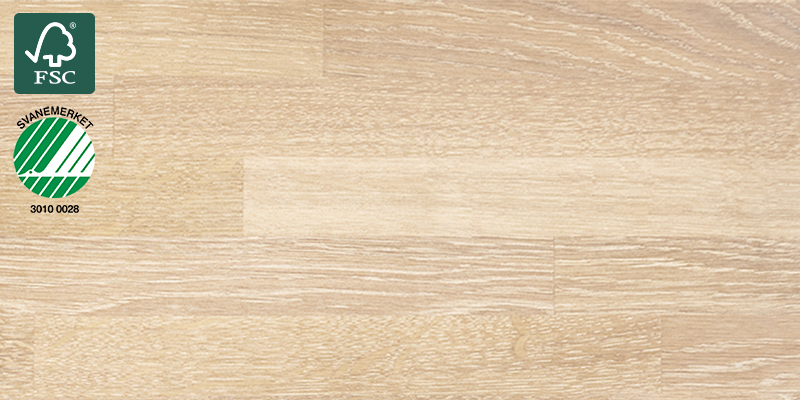 Oak White Waxed Benkeplate av heltre ved navn Oak White Waxed