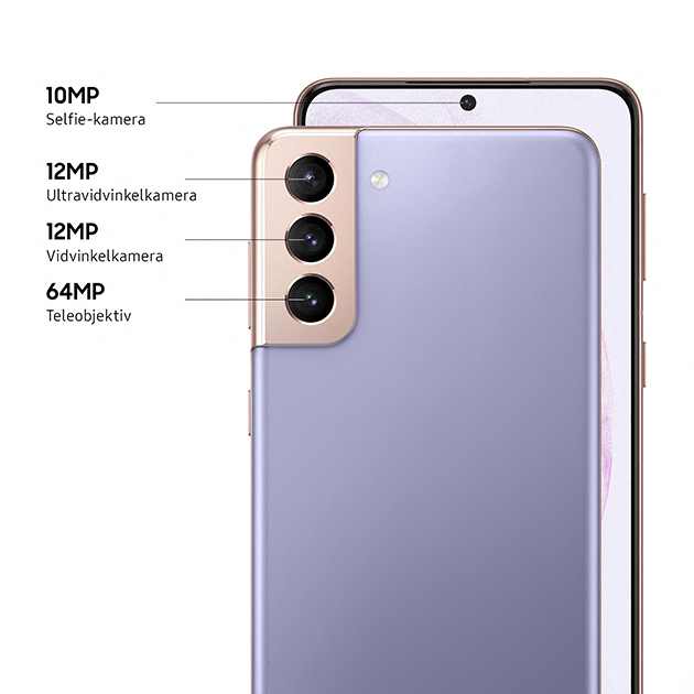 64 MP i Galaxy S21 Plus giver imponerende skarphet Samsung Galaxy S21 Plus
