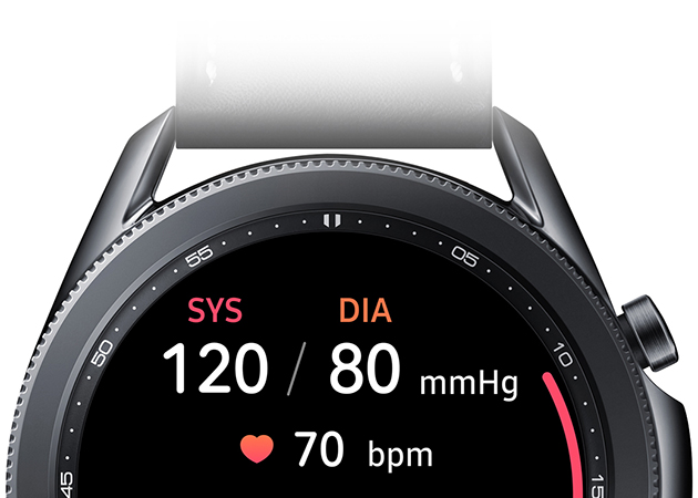 Med en Galaxy Watch 3 på armen kan du observere og følge med på blodtrykket ditt Samsung Galaxy Watch 3