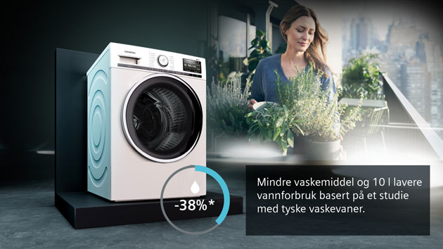 Spar vann og energi Siemens vaskemaskin