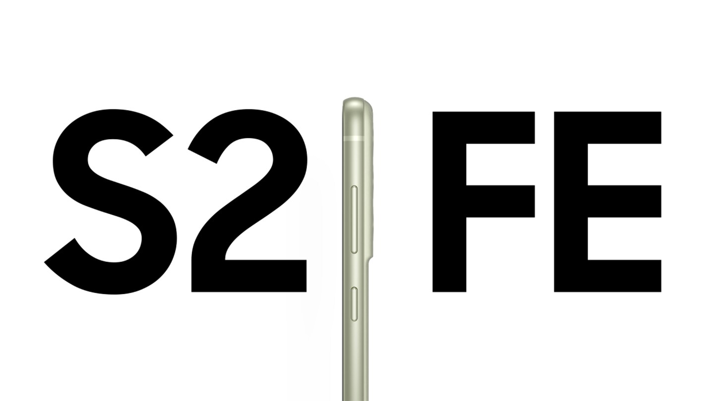 Samsung Galaxy S21 FE skrevet med mobil som ettall 