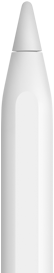 Tuppen på en Apple Pencil vises