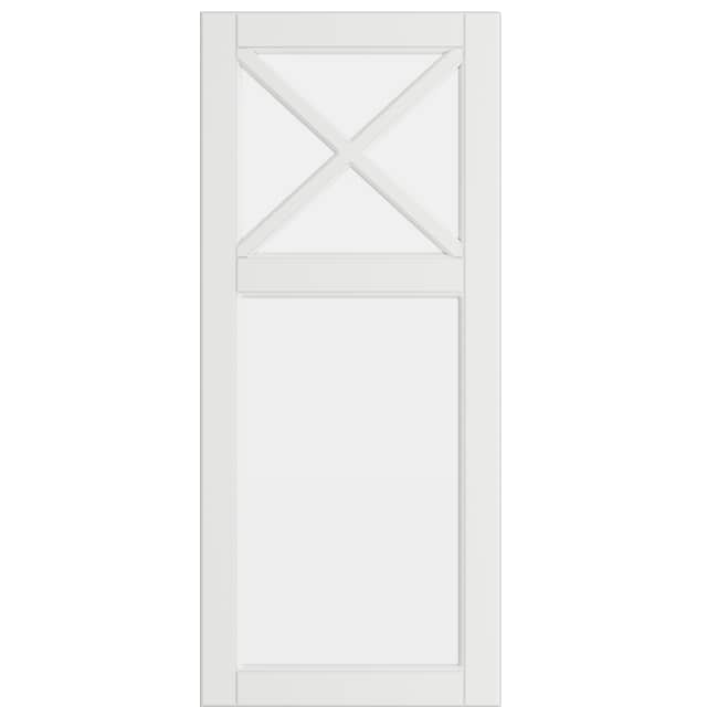 Epoq Heritage Mansion vitrinedør helglass til kjøkken 40x92 (klassisk hvit)