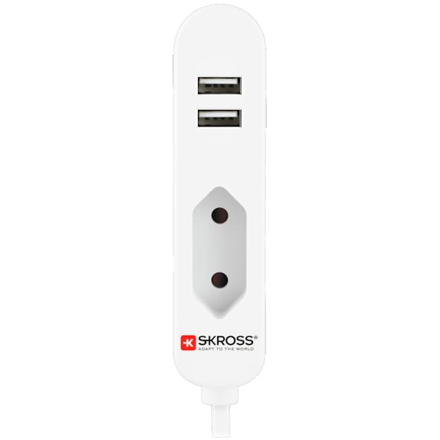 SKross USB reisestasjon strømadapter 1500600 (hvit)