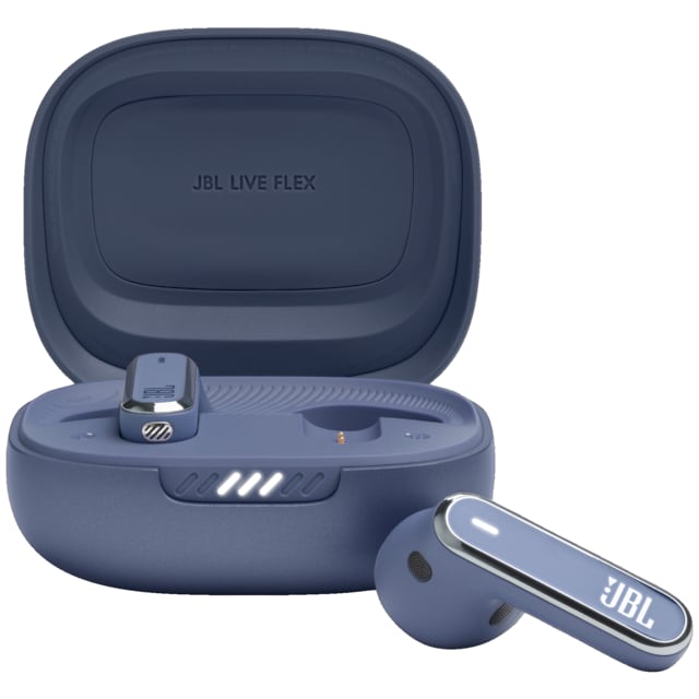 JBL Live Flex helt trådløse in-ear hodetelefoner (blå)
