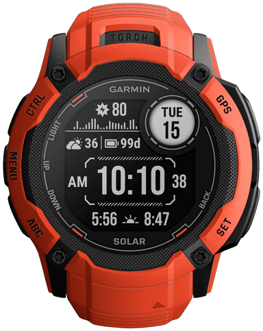 Garmin Instinct 2X Solar utendørsklokke (rød)