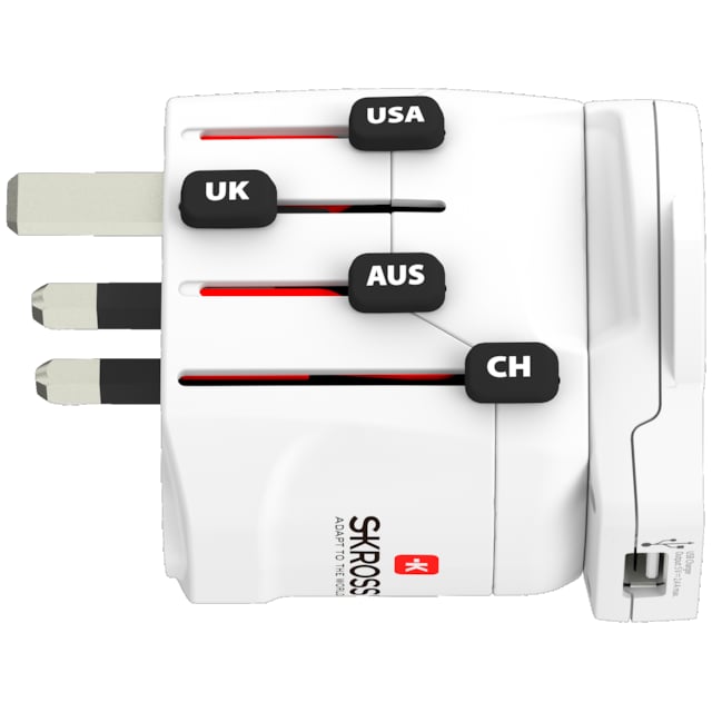 SKross PRO universal reiseadapter med USB 3310026