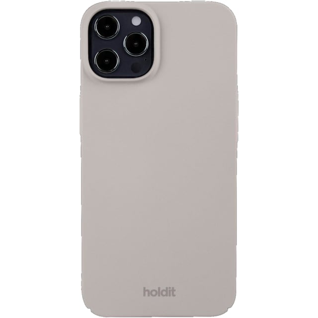 Holdit Slim Case iPhone 12/12 Pro deksel (gråbrun)