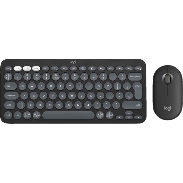 Logitech Pebble 2 K380S/M350S tastatur og mus kombo (Grafitt)