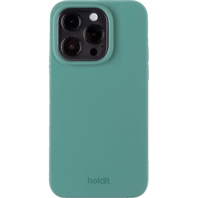 Holdit Silicone iPhone 15 Pro deksel (grønn)