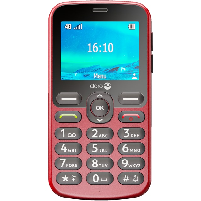 Doro 1881 mobiltelefon (rød)