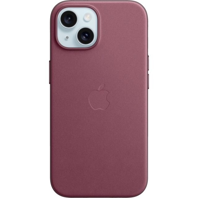 iPhone 15 FineWoven deksel med MagSafe (morbær)