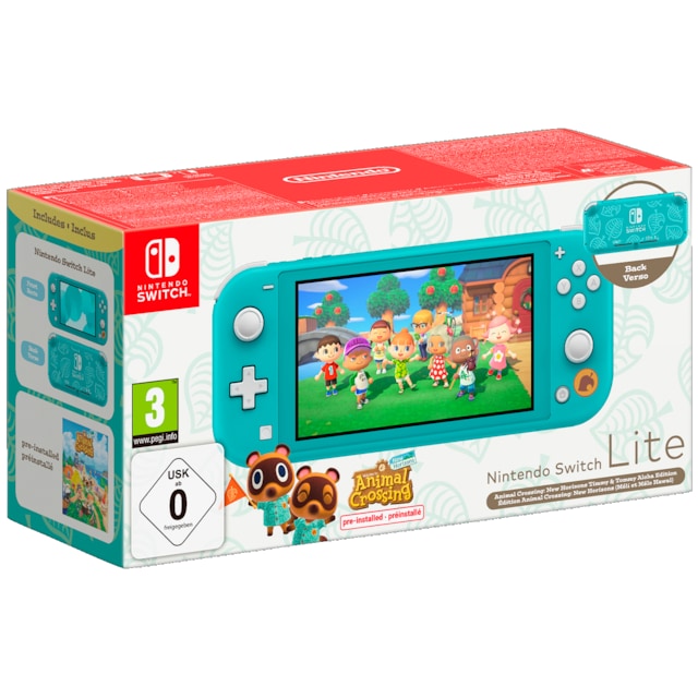 Nintendo Switch Lite Coral Animal Crossing: New Horizons (turkis)