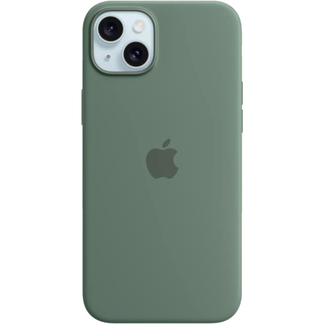 iPhone 15 Plus Silicone deksel med MagSafe (sypressgrønn)