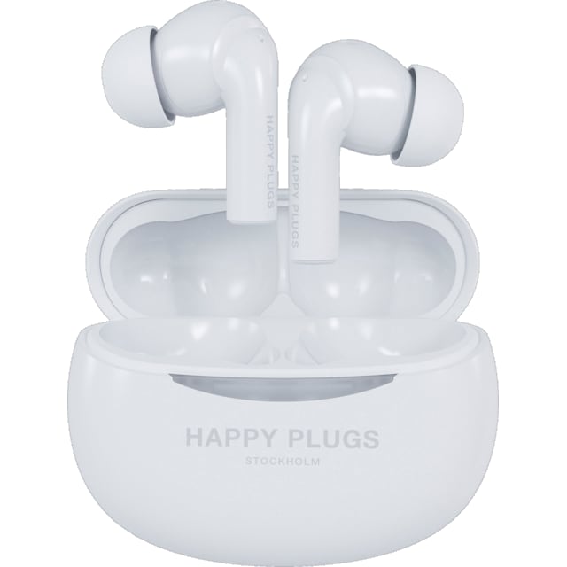 Happy Plugs Joy Pro helt trådløse in-ear hodetelefoner (hvit)