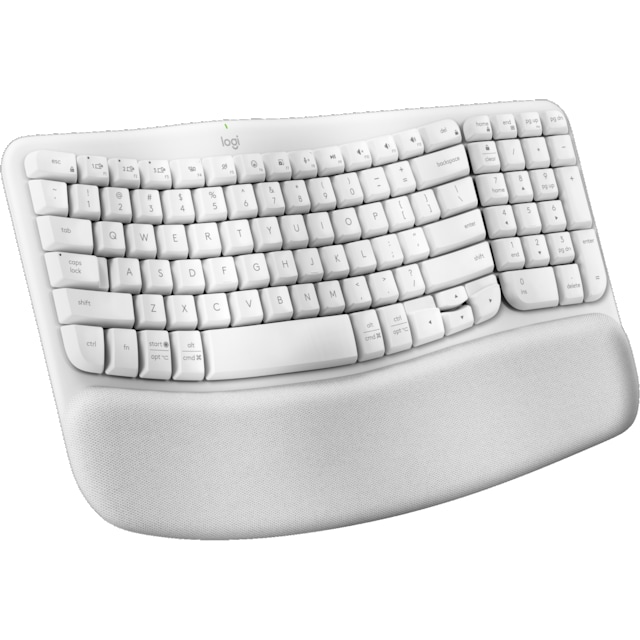 Logitech Wave Keys ergonomisk tastatur (hvit)