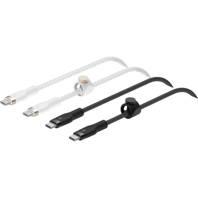 Belkin Twin USB-C til USB-C kabel 1 m (sort/hvit/2-pk)