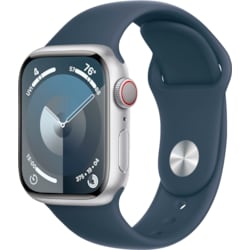Apple Watch S9 41mm GPS+CEL (Silver Alu/Storm Blue Sport Band) M/L
