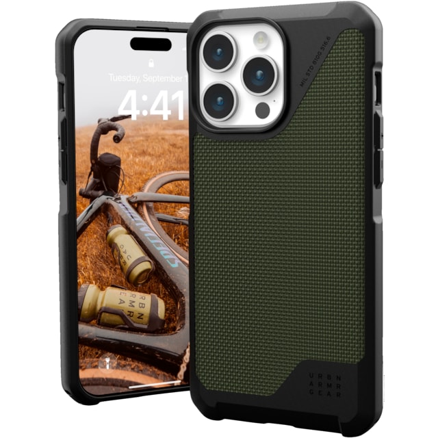 UAG Metropolis Lite MagSafe iPhone 15 Pro Max deksel (kevlar/grønn)