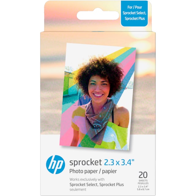 HP Paper Sprocket Select 2x3,4 polaroidfilm (20-pakning)