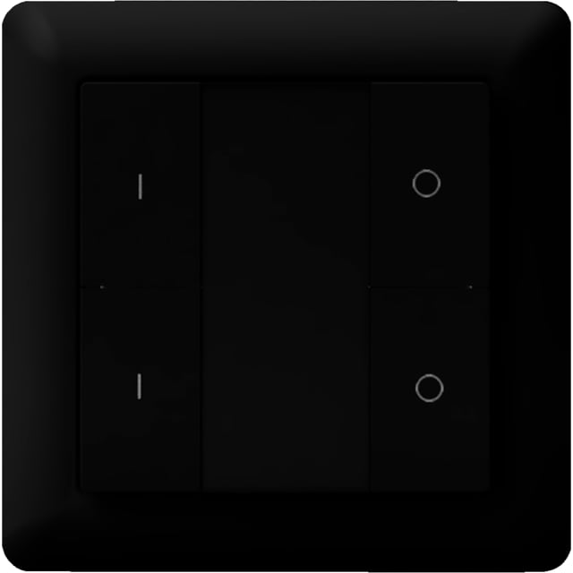 HeatIt Z-Push-bryter med 4 knapper (sort)