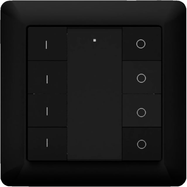 HeatIt Z-Push-bryter med 8 knapper (sort)