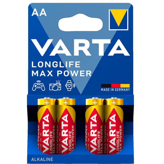 Varta Longlife Max Power AA batteri (4-pakk)