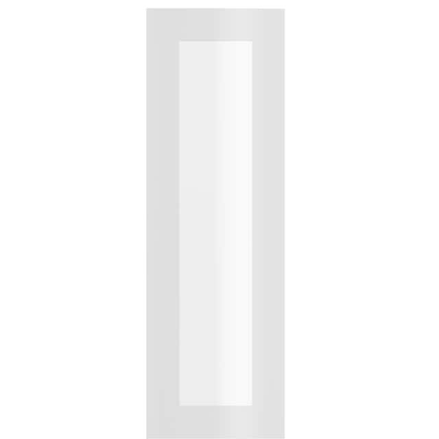 Epoq Gloss White vitrinedør med klart glass til kjøkken 30x92